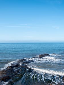 Превью обои море, риф, пена, природа