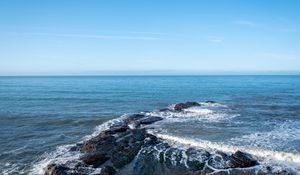 Превью обои море, риф, пена, природа