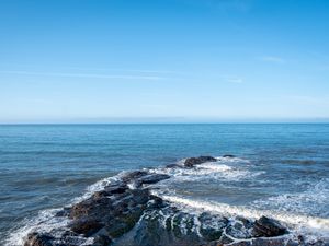 Превью обои море, риф, пена, природа