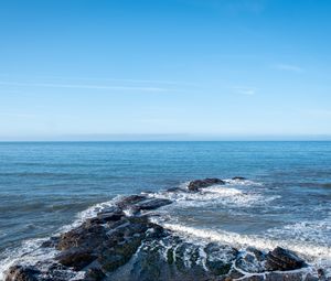 Превью обои море, риф, пена, природа