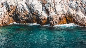 Превью обои море, скала, берег, вода, природа