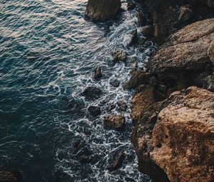 Превью обои море, скалы, камни, вода, побережье
