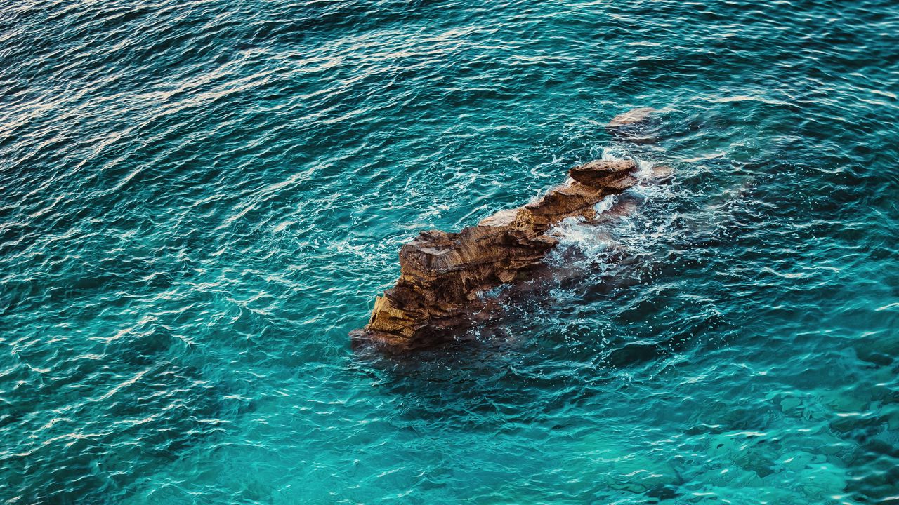 Обои море, скалы, вид сверху, вода, побережье