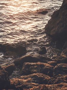 Превью обои море, скалы, волны