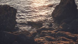Превью обои море, скалы, волны