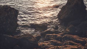 Превью обои море, скалы, волны
