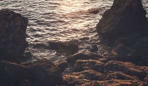Превью обои море, скалы, волны