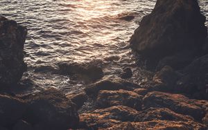 Превью обои море, скалы, волны
