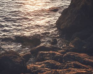Превью обои море, скалы, волны