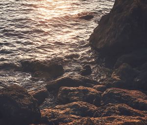 Превью обои море, скалы, волны