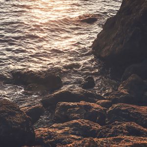 Превью обои море, скалы, волны