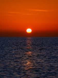 Превью обои море, солнце, восход, природа
