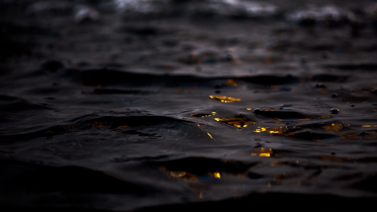 Обои море, вода, блики, темный