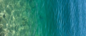 Превью обои море, вода, дно, камни, блики, природа