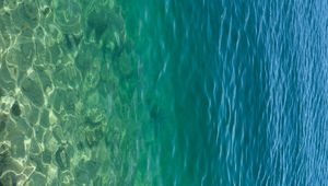 Превью обои море, вода, дно, камни, блики, природа