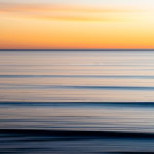 Превью обои море, вода, небо, горизонт, длинная выдержка, размытость