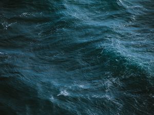 Превью обои море, вода, поверхность, волны, пена