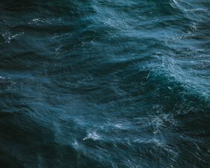 Превью обои море, вода, поверхность, волны, пена