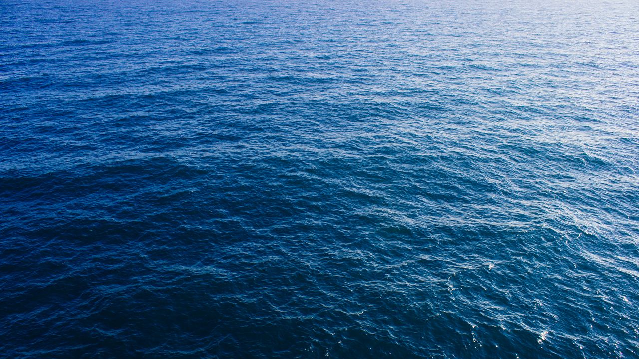 Обои море, вода, природа, минимализм, синий