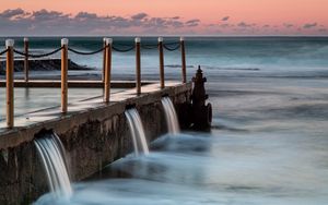 Превью обои море, вода, течение, небо