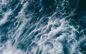 Превью обои море, вода, волны, текстура, синий