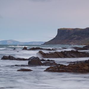 Превью обои море, вода, волны, скалы, природа