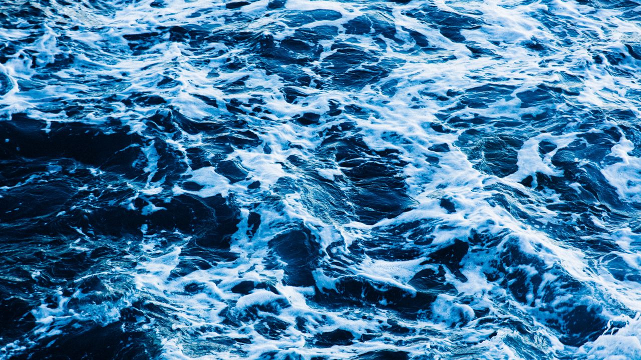 Обои море, вода, волны, синий