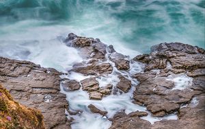 Превью обои море, вода, волны, скалы