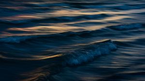 Превью обои море, вода, волны, закат