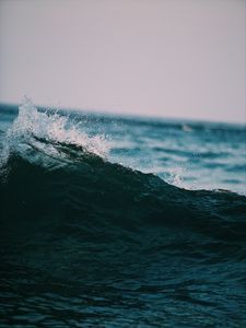 Превью обои море, волна, брызги, всплеск, вода