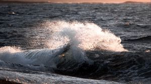 Превью обои море, волна, брызги, капли, вода