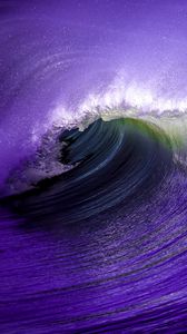 Превью обои море, волна, природа, фиолетовый