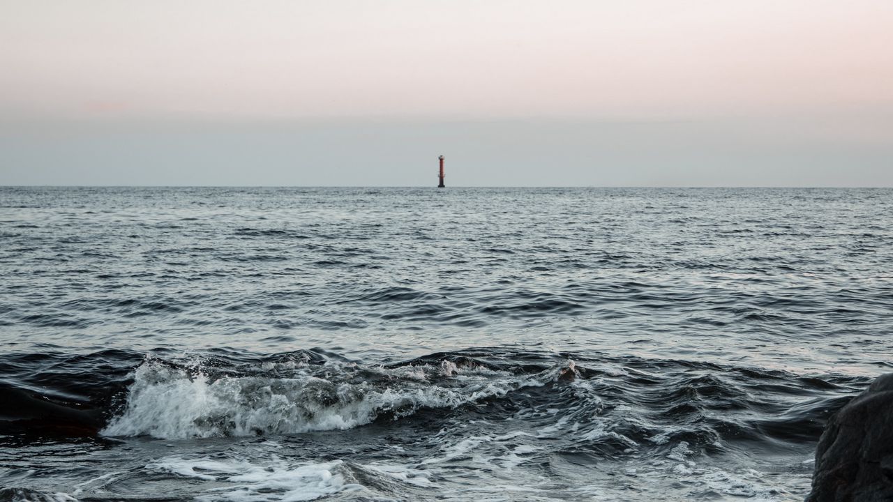 Обои море, волны, берег, маяк