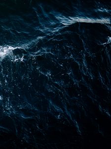 Превью обои море, волны, брызги, темный