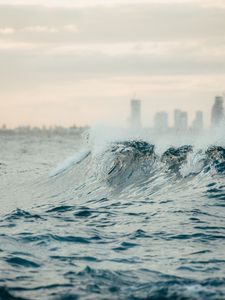 Превью обои море, волны, брызги, вода