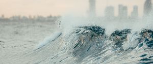 Превью обои море, волны, брызги, вода