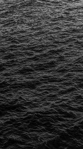 Превью обои море, волны, черный, поверхность, вода