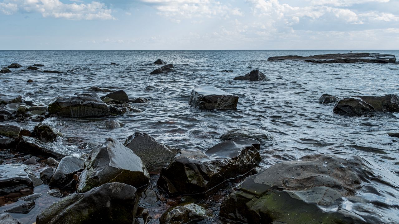 Обои море, волны, камни, вода, побережье