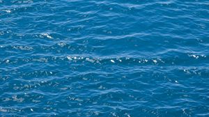 Превью обои море, волны, рябь, вода, синий