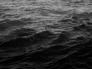 Превью обои море, волны, темный, вода, фон
