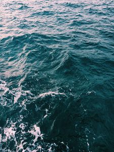 Превью обои море, волны, вода, пена, рябь