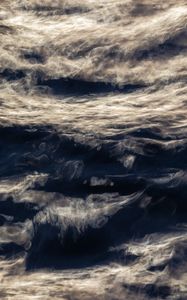 Превью обои море, волны, вода, пена, искажение