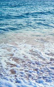 Превью обои море, волны, вода, прибой, пена