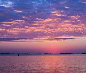 Превью обои море, закат, небо, природа