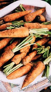 Превью обои морковь, мешок, овощи
