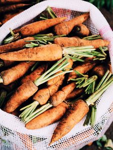 Превью обои морковь, мешок, овощи