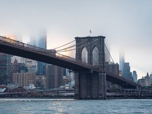 Превью обои мост, архитектура, здания, вода