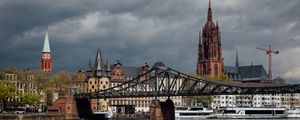 Превью обои мост, башня, архитектура, река