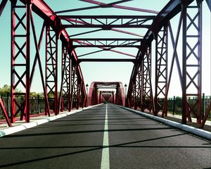 Превью обои мост, даль, конструкция, разметка