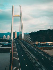 Превью обои мост, дорога, город, архитектура